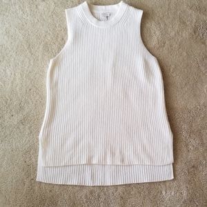 J Crew White Cream Sleeveless Sweater